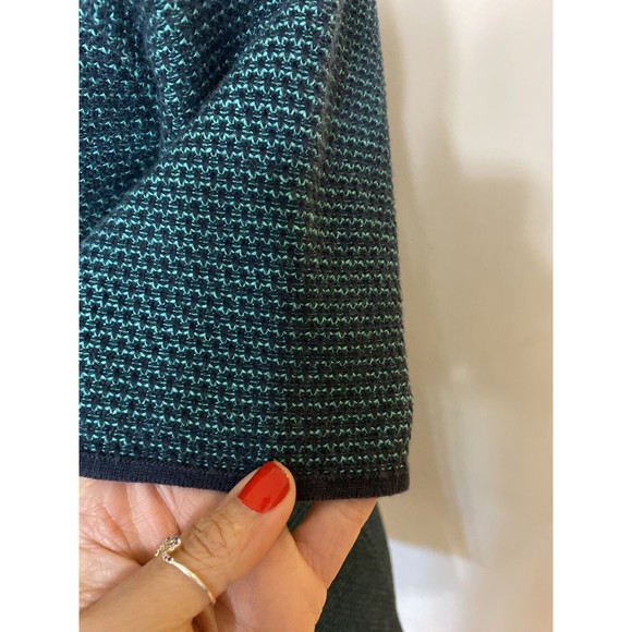 COS Textured Knit Short Sleeve Dress XS Green / Navy Cotton $135 - Picture 3 of 8